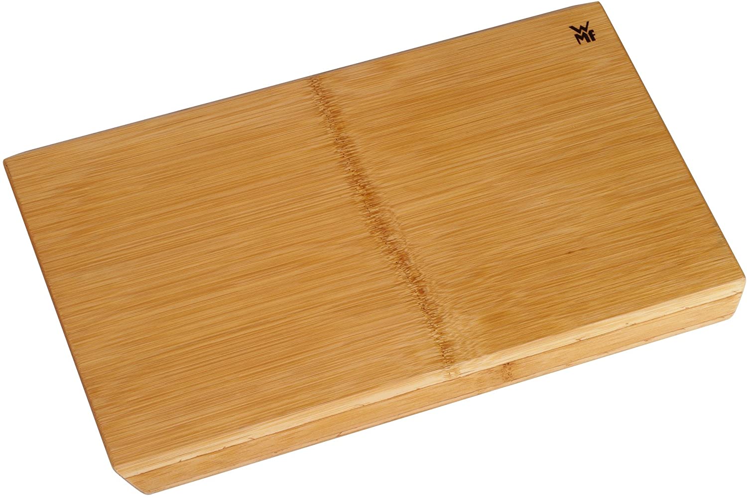 WMF Edge Chopping Board, 38 x 26 x 1.5 cm, Natural Bamboo, Rectangular Wooden Board, Kitchen Board, Gentle on Blade, Serving Board with Slanted Edges