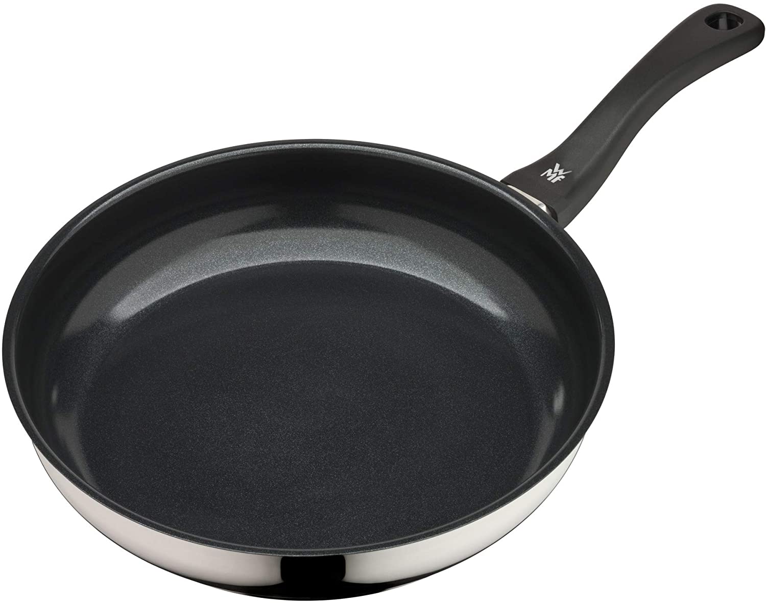 WMF Devil Frying Pan Set Coated Diameter 18 / 28 cm Cromargan Stainless Steel Coating Ceramic Frying Pan Plastic Handle Suitable for Induction Cookers 2-Piece