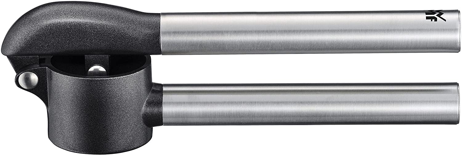 WMF 18 cm Gourmet Garlic Press, Cromargan Stainless Steel Coated Press Head, Dishwasher Safe