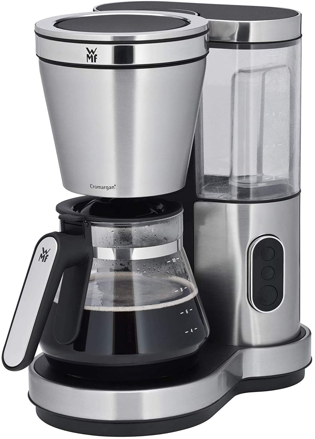 WMF Lono Aroma Coffee Machine (1000 W, with Glass Jug, Filter Coffee, 10 Cups, Swivel Filter, Warming Plate, Removable Water Tank, Automatic Shut-Off)