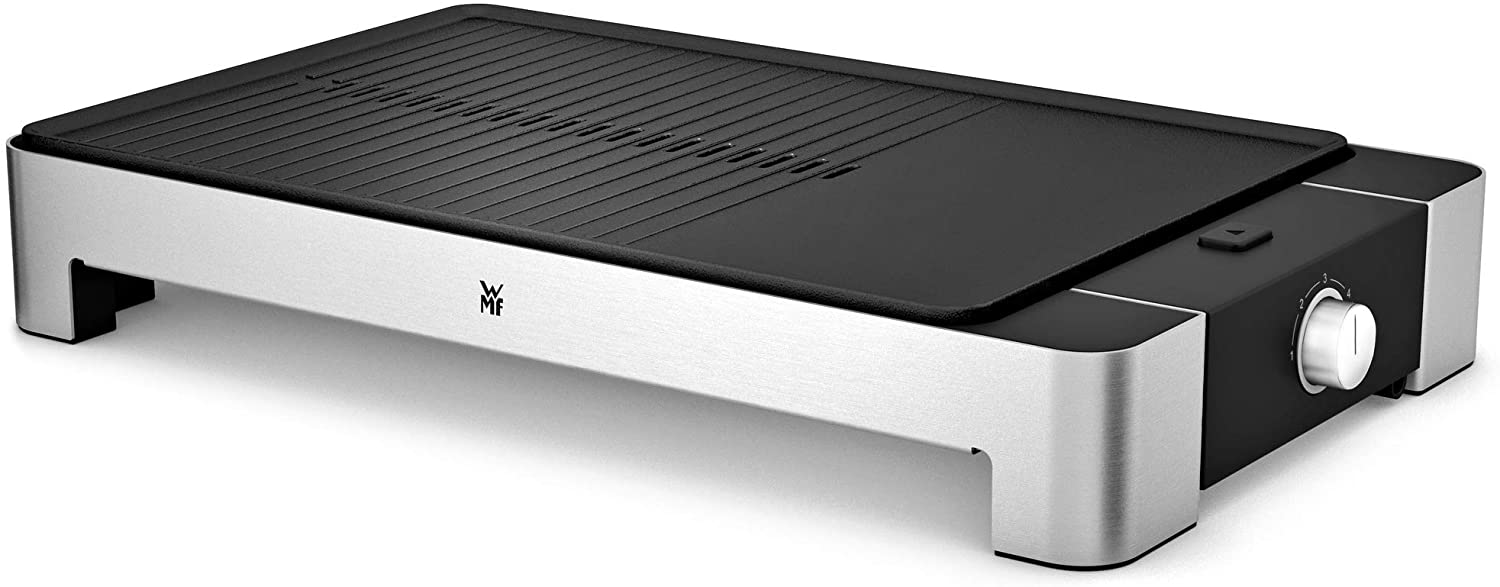 WMF Lono table grill flat and ribbed, 2300 W, electric grill with variable temperature setting