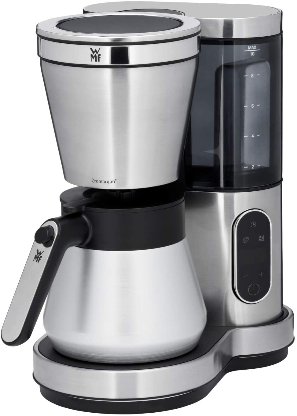 WMF Lumero Coffee Maker with Thermos Flask, Filter Coffee, 8 Cups, Removable Water Tank, Touch Display, Drip Stop, Swivel Filter, Automatic Shut-Off, 800 W