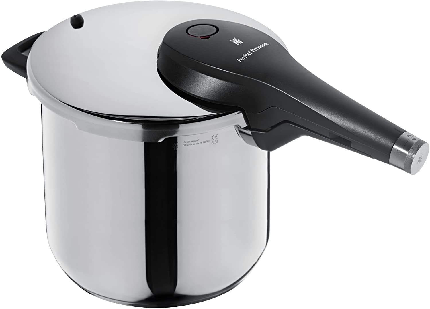 WMF Perfect Premium 6.5 L Pressure Cooker 22 cm, stainless steel, transparent, 22 cm