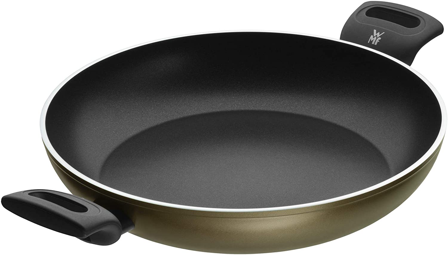 WMF Permadur Element 30 cm Aluminium Coated High Rim Induction Serving Pan with Plastic Handle
