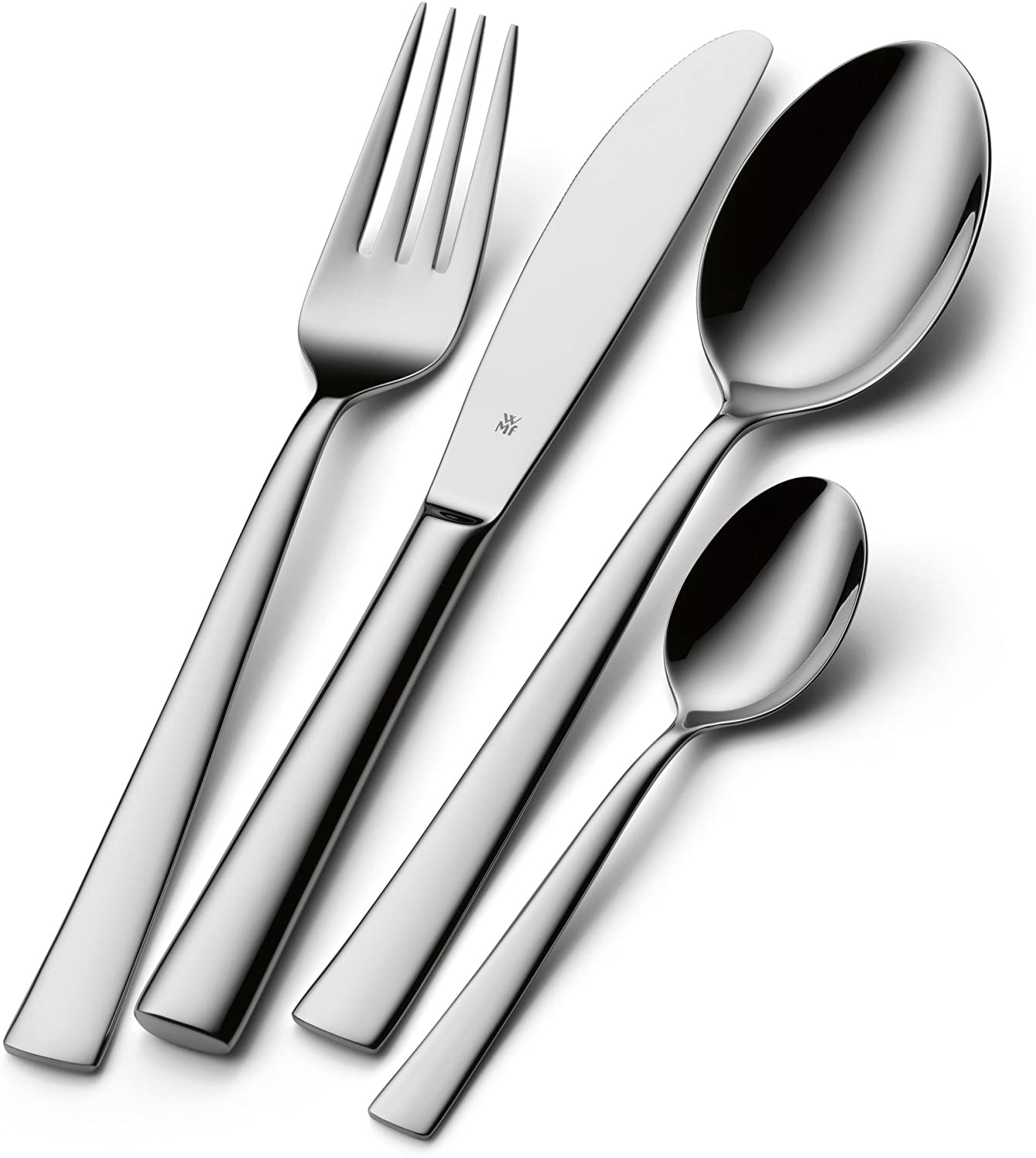 WMF Philadelphia 24 Piece Cutlery Set for 6 People, Monobloc Knives, Polished Cromargan Stainless Steel, Dishwasher Safe