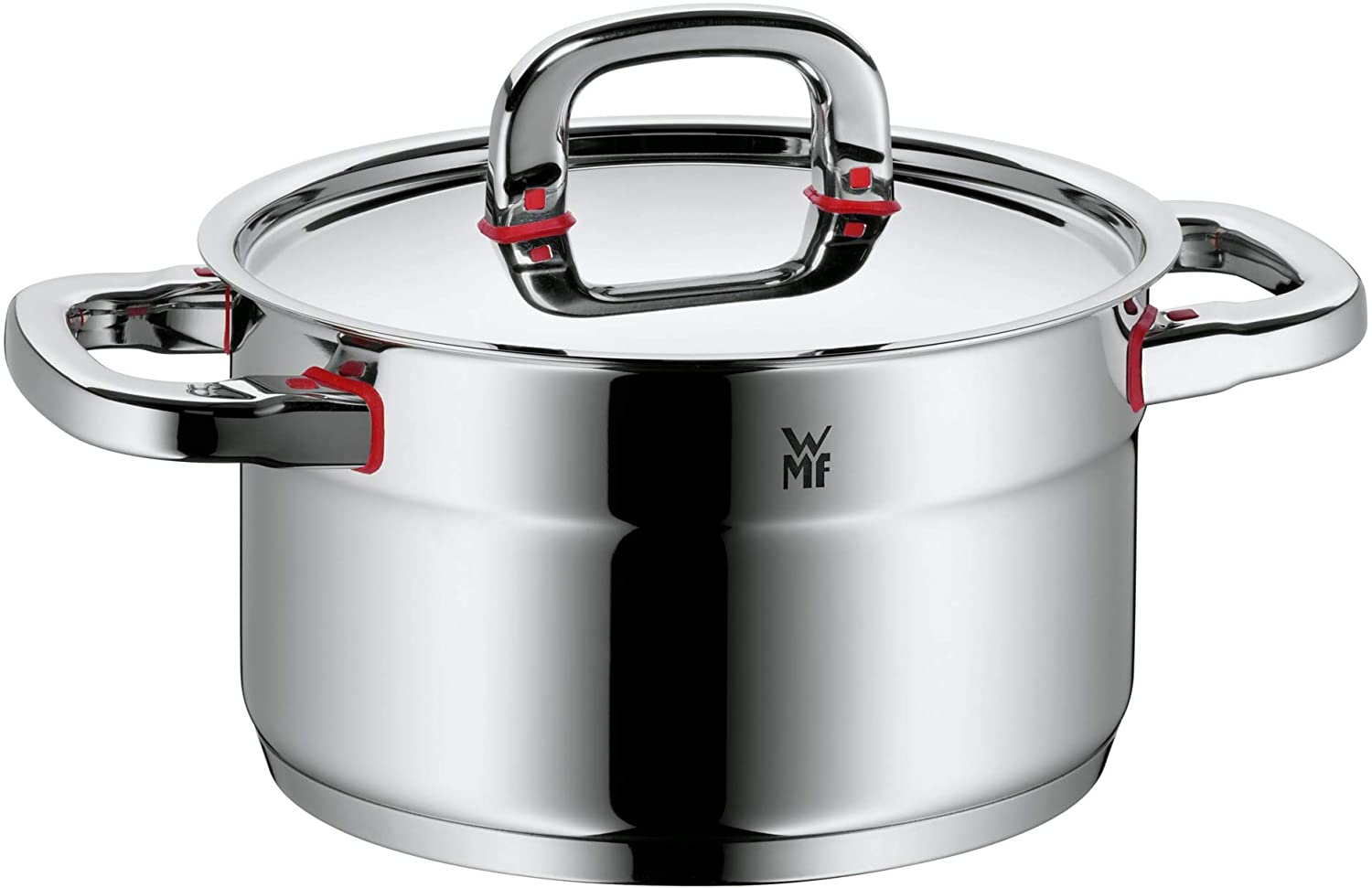 WMF cookware Ø 20 cm approx. 3,3l Premium One Inside scaling vapor hole Cool+ Technology metal lid Cromargan stainless steel brushed suitable for all stove tops including induction dishwasher-safe