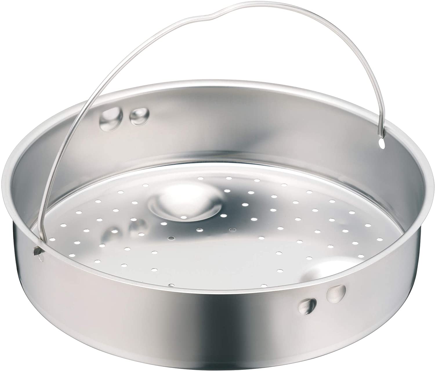WMF pressure cooker accessories, steamer insert 4 cm, perforated, for quick cooking pots 2.5l, Cromargan stainless steel, dishwasher safe
