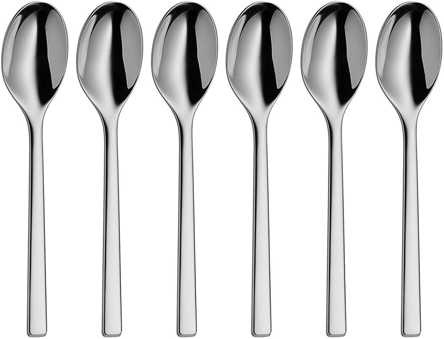 WMF ProtectStratic 1181966340 Espresso Spoons Cromargan [Set of 6]