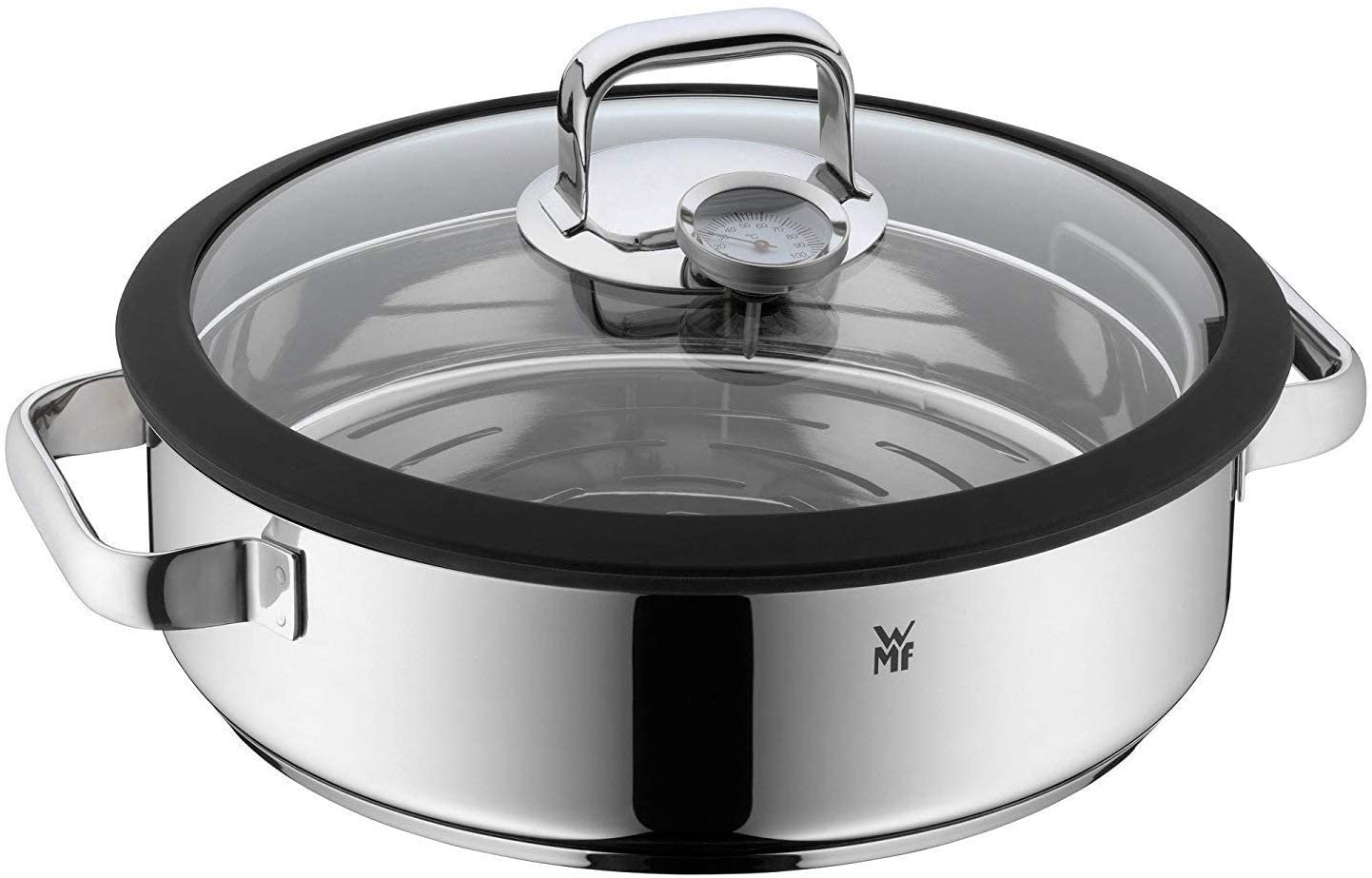 WMF Roaster / Steamer, silver, 33.5 x 26 x 7.5 cm