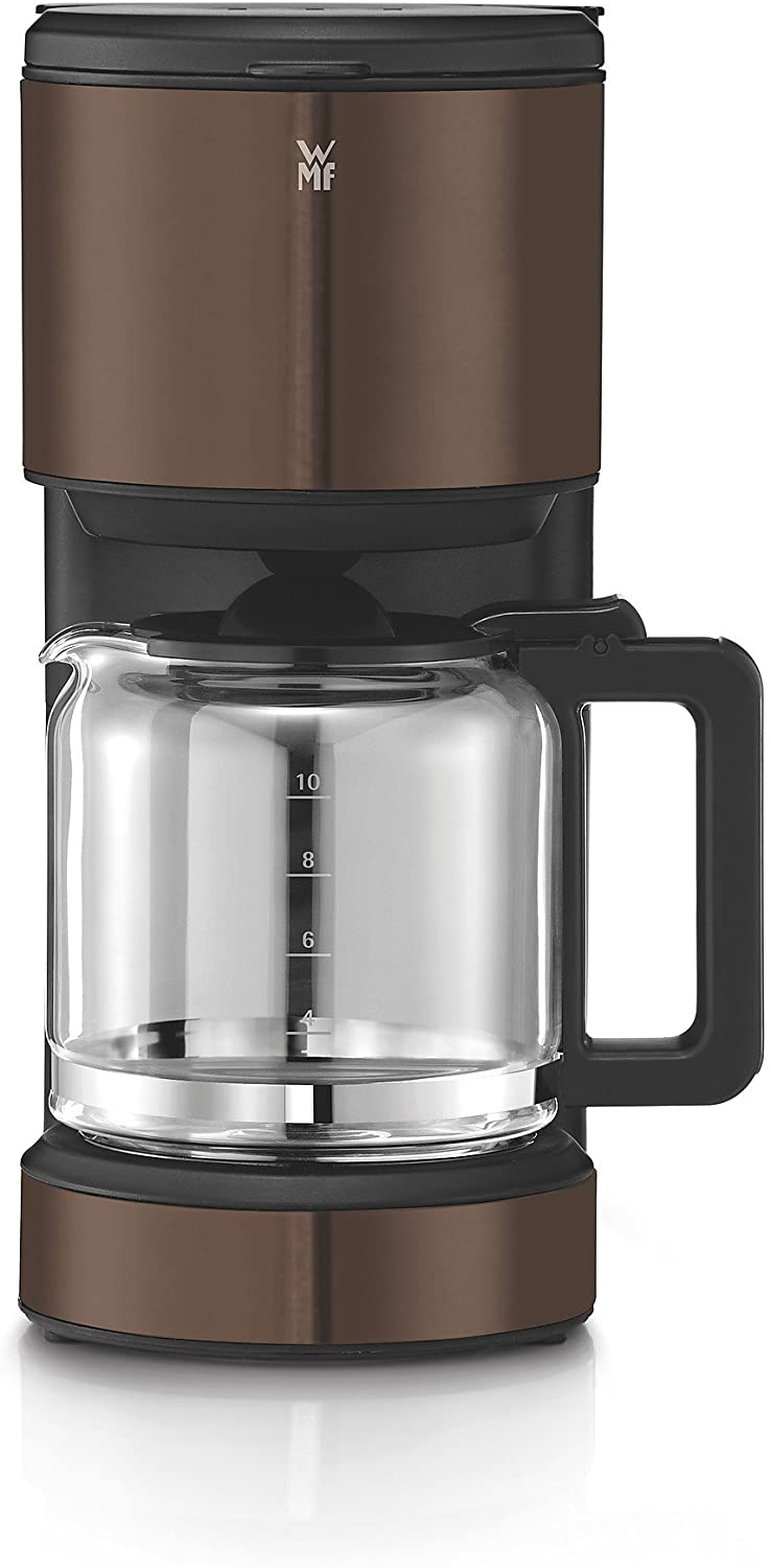 WMF Terra Aroma Coffee Machine, Filter Coffee Machine for 10 Cups, Automatic Swith Off Function, 1000 Watt, Stainless Steel, 0412150081