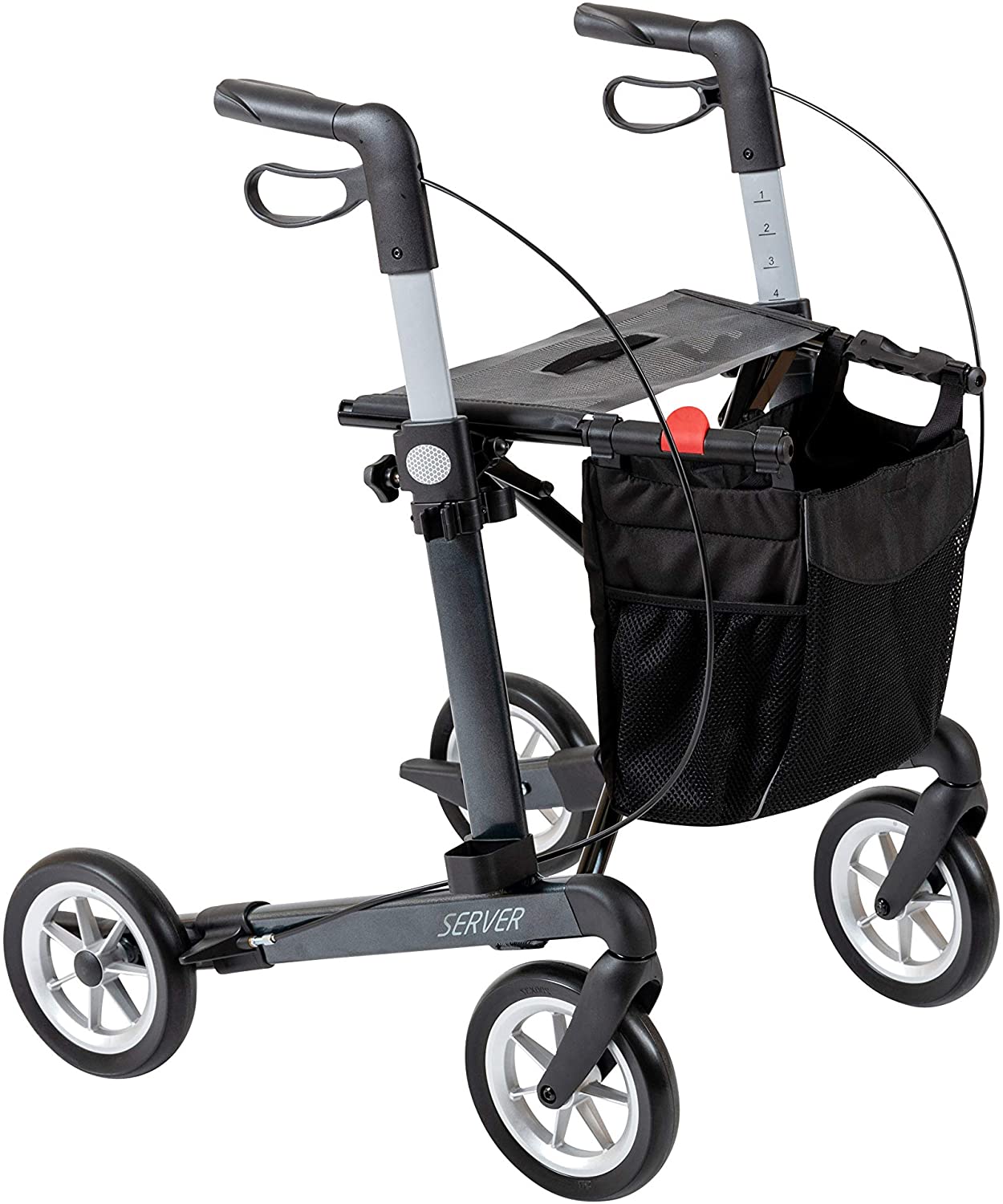 Rehasense Lightweight Rollator Server, Lightweight & Foldable, Aluminium Size L