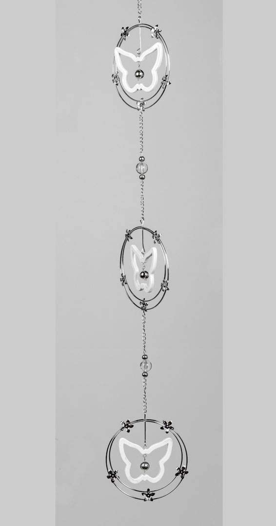 Itrr Kreis Hänger Aus Metall Und Keramik, Schmetterling Ca. 14X88 Cm