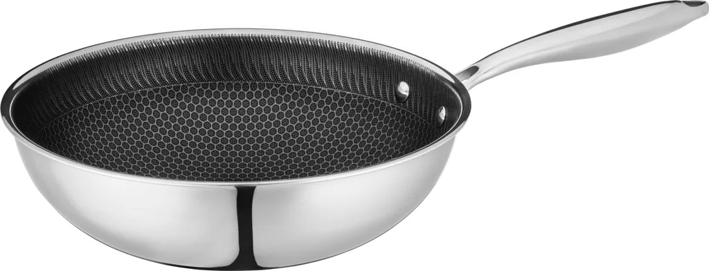 Maser Wok, stainless steel wok, stainless steel Hestia knife