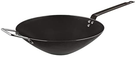 Rosenthal Sambonet Wok Pan 40 cm PENTOLAME FERRO GU § Iron Black