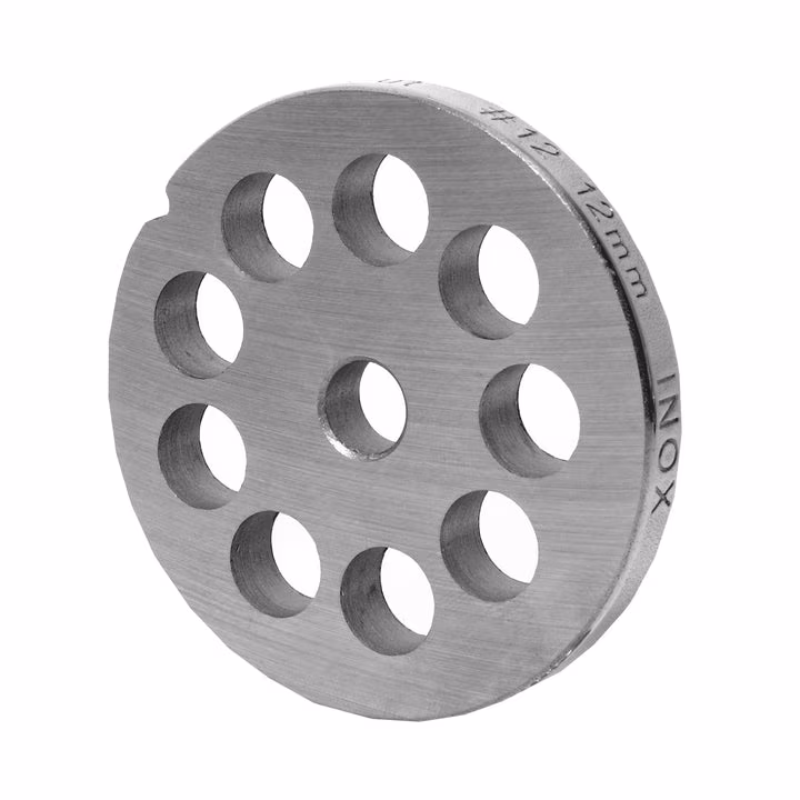 WOLFCUT meat grinder disc, perforated disc INOX steel size 10/12 - 12.0 mm bore compatible with ALEXANDERWERK 10/12 / REWEBO RF 12 / GGG 12/C and many more.