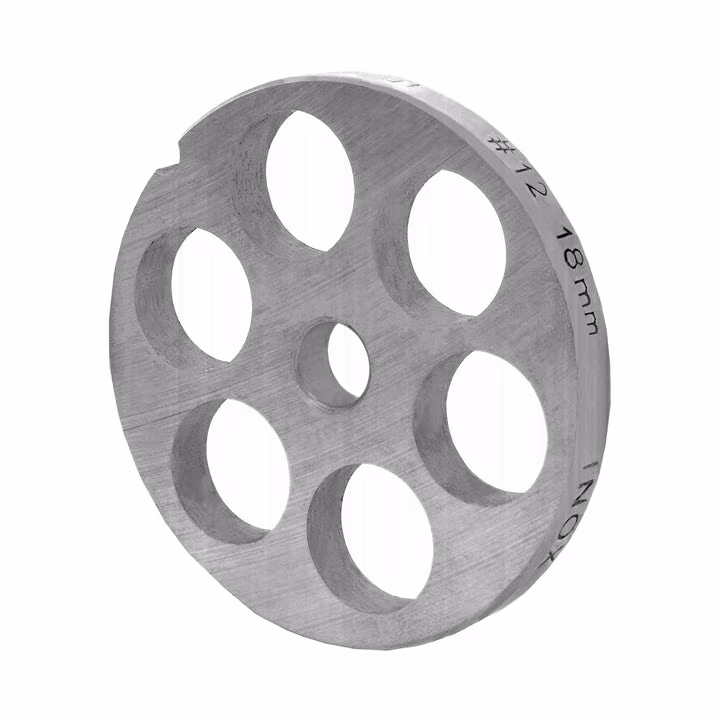 WOLFCUT meat grinder disc, perforated disc INOX steel size 10/12 - 18.0 mm bore compatible with ALEXANDERWERK 10/12 / REWEBO RF 12 / GGG 12/C and many more.