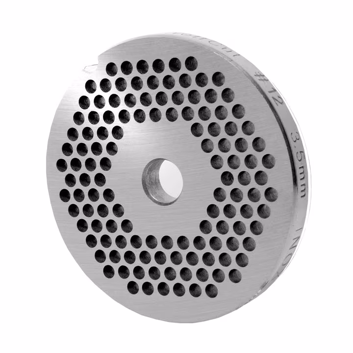 WOLFCUT meat grinder disc, perforated disc INOX steel size 10/12 - 3.5 mm bore compatible with ALEXANDERWERK 10/12 / REWEBO RF 12 / GGG 12/C and many more.