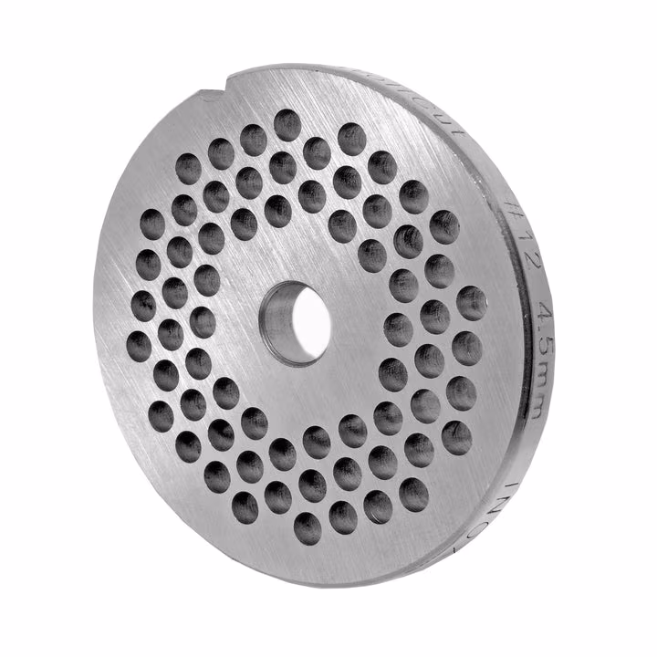 WOLFCUT meat grinder disc, perforated disc INOX steel size 10/12 - 4.5 mm bore compatible with ALEXANDERWERK 10/12 / REWEBO RF 12 / GGG 12/C and many more.