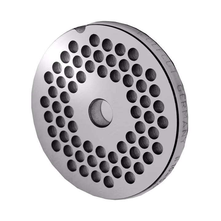 WOLFCUT meat grinder disc, perforated disc INOX steel size 10/12 - 5.0 mm bore compatible with ALEXANDERWERK 10/12 / REWEBO RF 12 / GGG 12/C and many more.