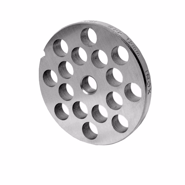 WOLFCUT meat grinder disc, perforated disc INOX steel size 22 - 12.0 mm bore compatible with BIZERBA FW-N 22/2 / ALEXANDERWERK 22N / REWEBO RF802 and many more.