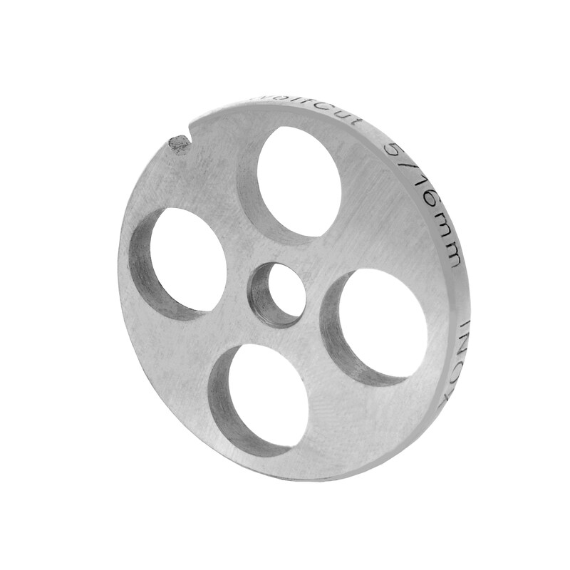 WOLFCUT meat grinder disc, perforated disc INOX steel size 5 - 16.0 mm bore compatible with BOSCH MUM4, MUM5 / JUPITER 862 560 / ALEXANDERWERK 5 and many more.