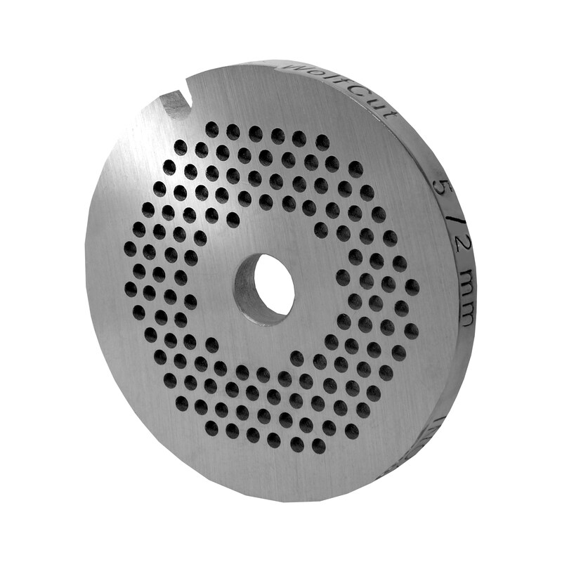 WOLFCUT meat grinder disc, perforated disc INOX steel size 5 - 2.5 mm bore compatible with BOSCH MUM4, MUM5 / JUPITER 862 560 / ALEXANDERWERK 5 and many more.