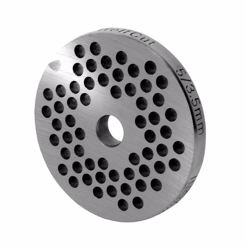 WOLFCUT meat grinder disc, perforated disc INOX steel size 5 - 3.5 mm bore compatible with BOSCH MUM4, MUM5 / JUPITER 862 560 / ALEXANDERWERK 5 and many more.