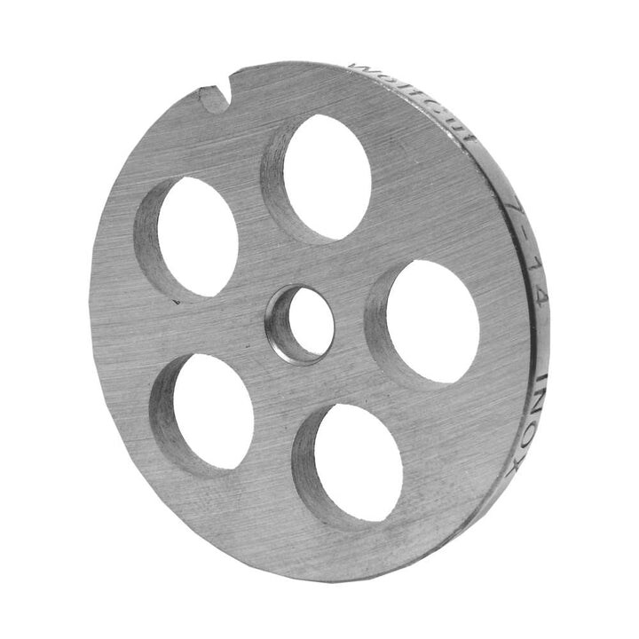 WOLFCUT meat grinder disc, perforated disc INOX steel size 7 - 14.0 mm bore compatible with BOSCH MUM6, MUM7 / JUPITER 7 / REGINA BME7 and many more.
