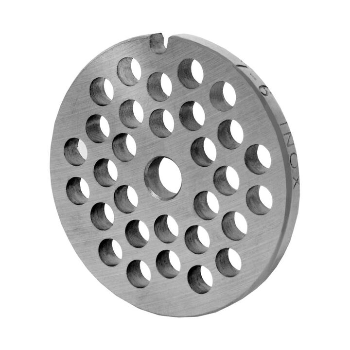 WOLFCUT meat grinder disc, perforated disc INOX steel size 7 - 6.0 mm bore compatible with BOSCH MUM6, MUM7 / JUPITER 7 / REGINA BME7 and many more.