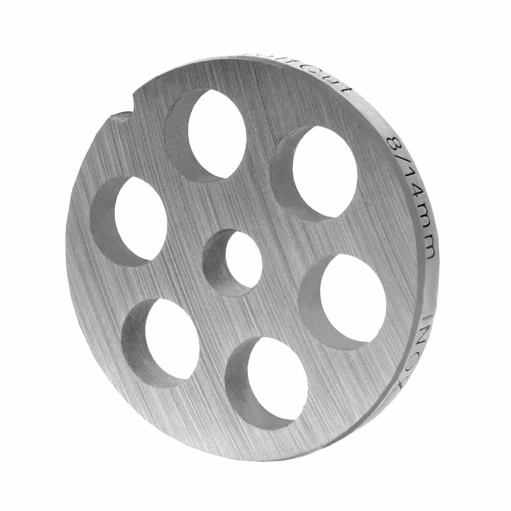 WOLFCUT meat grinder disc, perforated disc INOX steel size 8 - 14.0 mm bore compatible with BOSCH MFW68660, MUM9 / ALEXANDERWERK 8 / GRAEF FW700 and many more.