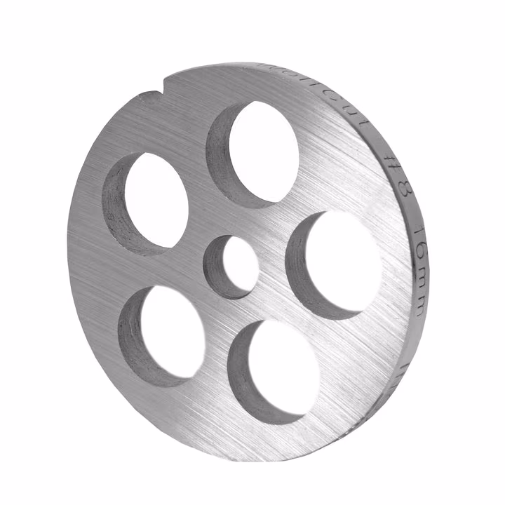 WOLFCUT meat grinder disc, perforated disc INOX steel size 8 - 16.0 mm bore compatible with BOSCH MFW68660, MUM9 / ALEXANDERWERK 8 / GRAEF FW700 and many more.