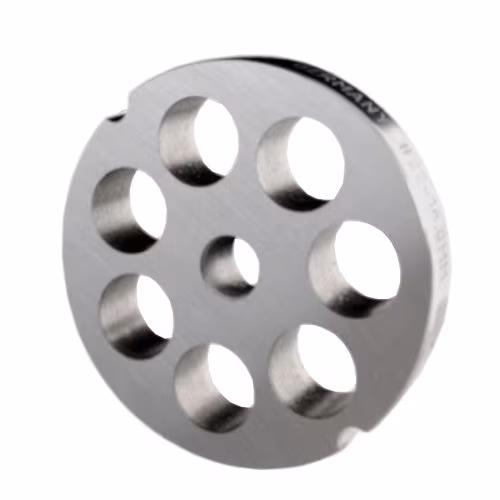 WOLFCUT - Meat grinder disc with 2 grooves and 18.0mm bore, compatible with all common meat grinder brands, size 22