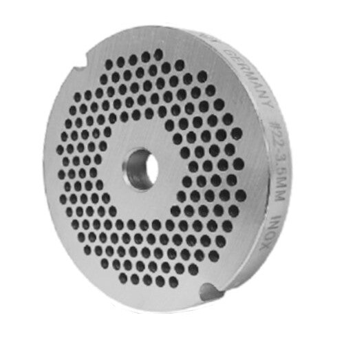 WOLFCUT - Meat grinder disc with 2 grooves and 3.5 mm bore, compatible with all common meat grinder brands, size 22