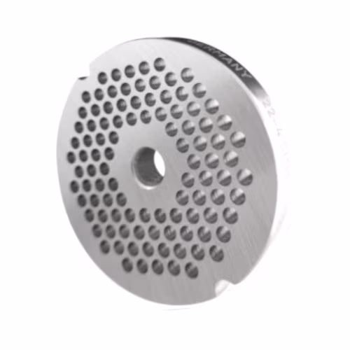 WOLFCUT - Meat grinder disc with 2 grooves and 4.5 mm bore, compatible with all common meat grinder brands, size 22