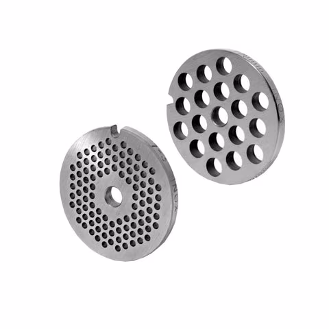 WOLFCUT meat grinder disc set 3 mm + 8 mm bore compatible with all common meat grinder brands size 7