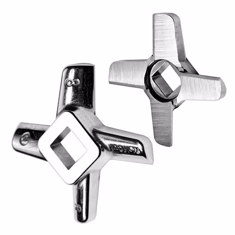 WOLFCUT cross blade INOX steel size 8 compatible with BOSCH MFW68660, MUM9 / ALEXANDERWERK 8 / GRAEF FW700 and many more.