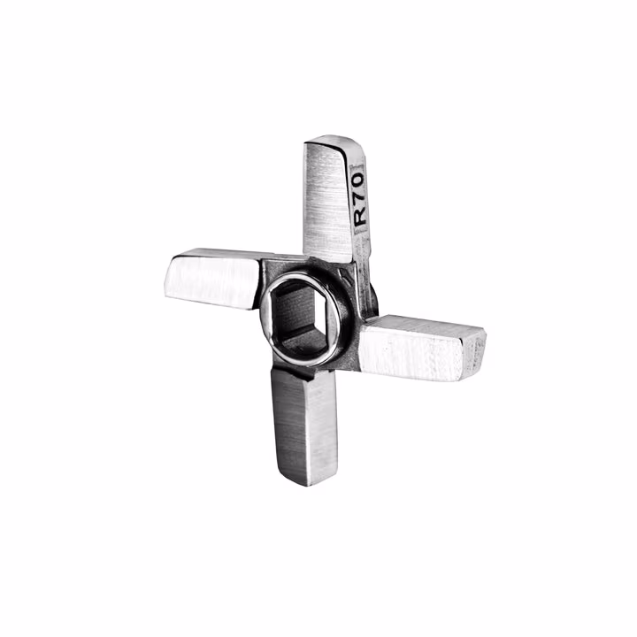 WOLFCUT cross-blade tool steel size R70 compatible with BIZERBA FW 70 / EDERTAL EMS 70 / FEUMA TW-R 70 and many more.
