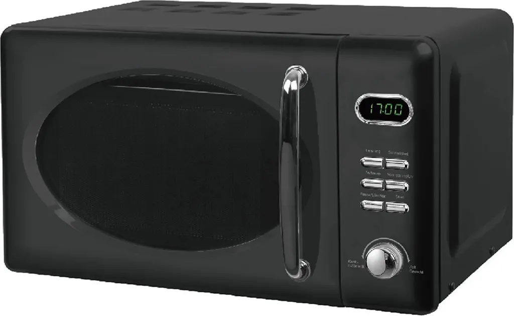 Wolkenstein WMW720 B microwave oven - black, retro design, 700 watts, 20 liters, nostalgic