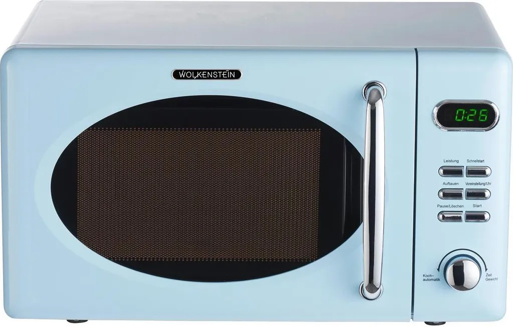 Wolkenstein WMW720 LB microwave oven - blue, retro design, 700 watts, 20 liters, nostalgic