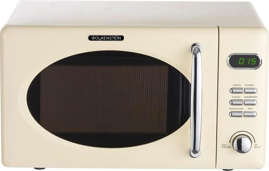 Wolkenstein WMW720 SC microwave oven - cream, retro design, 700 watts, 20 liters, nostalgic