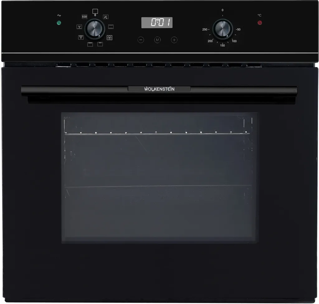 Wolkenstein WMO 90 built-in oven with glass front, 66 L, digital timer and soft-close mechanism