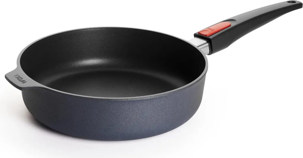 Norbert Woll Woll Diamond Lite cast iron high-sided frying pan: removable handle, suitable for all hob types including induction, Ø 24 cm, 7 cm high, 2.5 liters