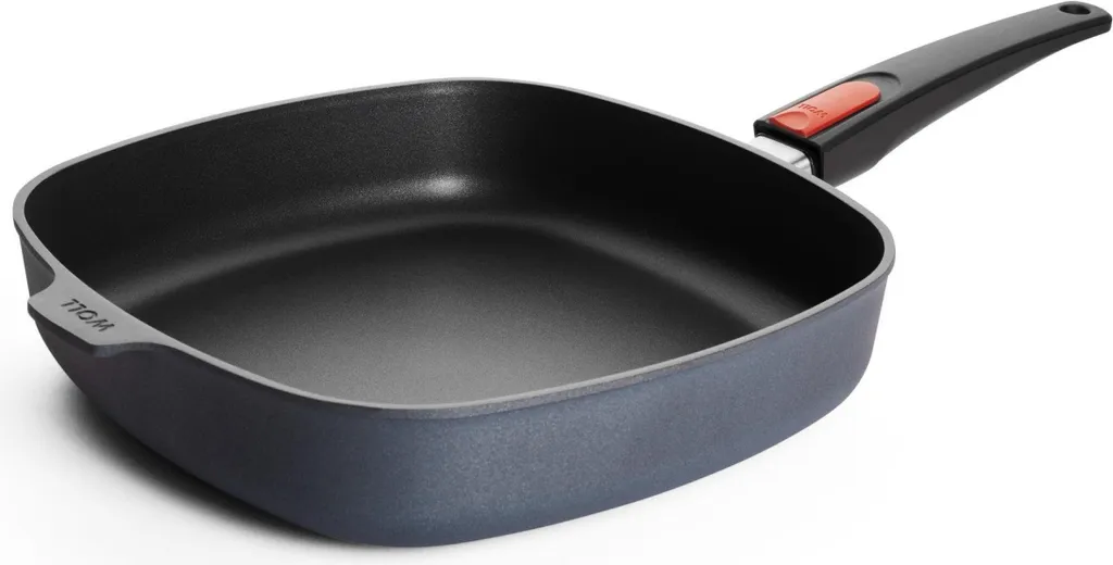 Norbert Woll Woll Diamond Lite cast iron frying pan, square: removable handle, suitable for all hob types including induction, 28 x 28 cm, 6 cm high
