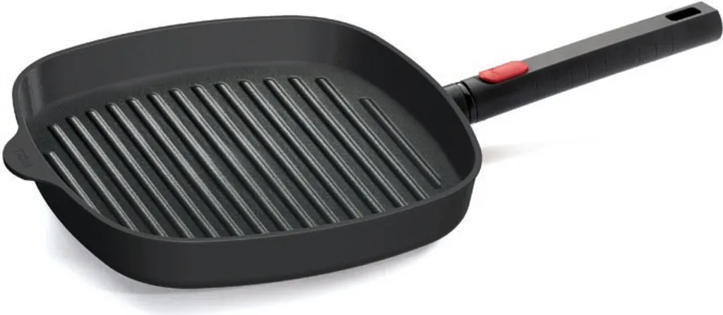 Woll "Diamond XR Logic" steak pan, grill pan with grooves 28 cm x 28 cm with removable handle - suitable for induction cooktops