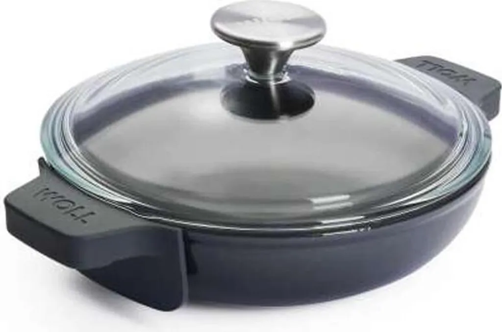 Woll IRON, round serving pan with glass lid and silicone handle, 20 cm, 5.5 cm