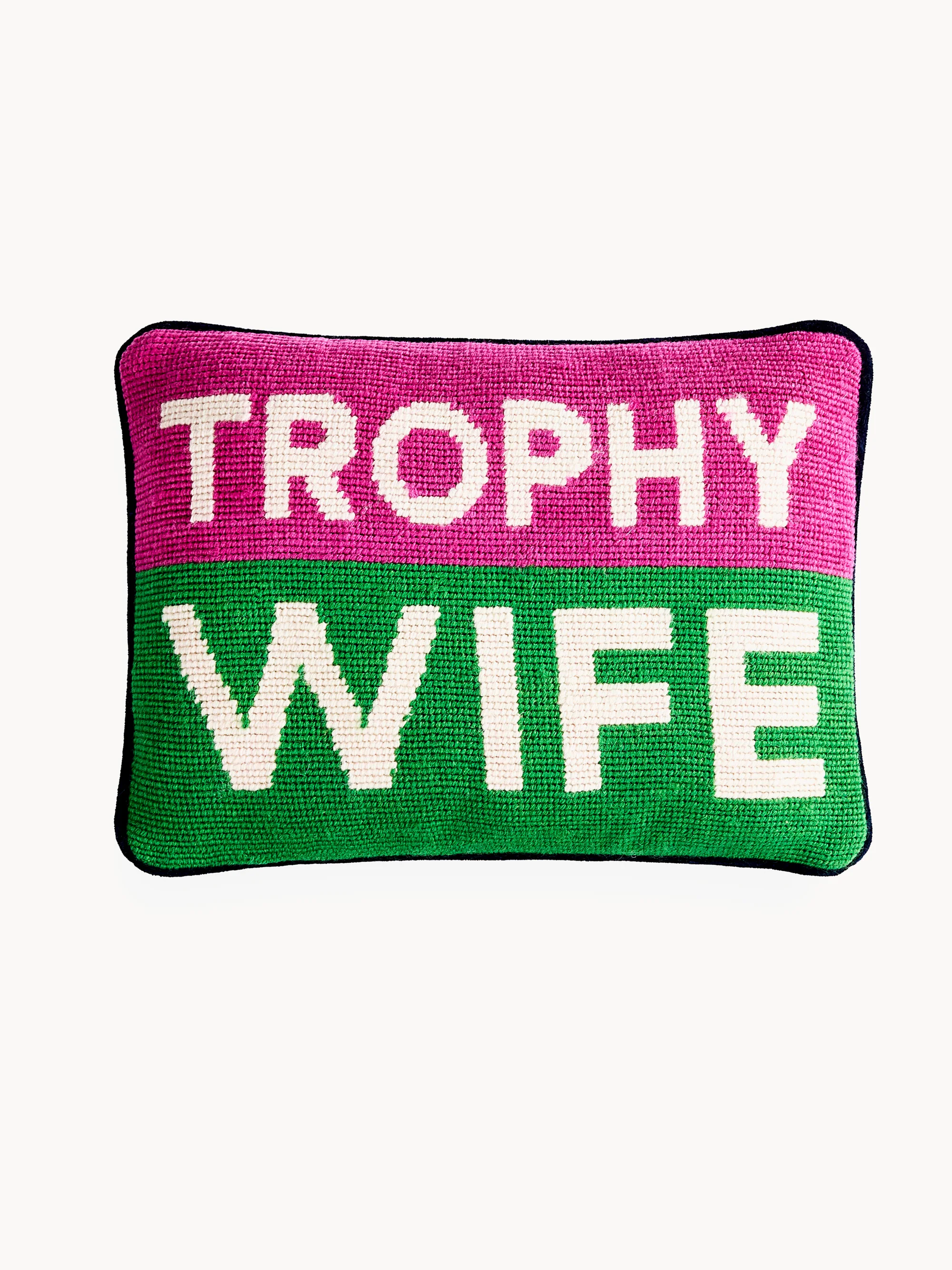 Jonathan Adler Wool cushion personality, Green, Pink, White