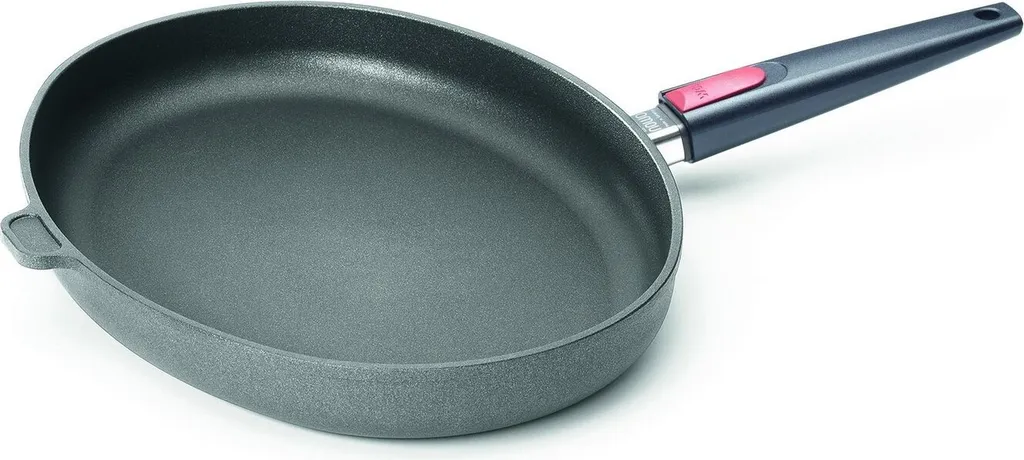 WOLL nowo Induction Line Fish Pan, 38 x 28 cm, 5.5 cm high rim, with removable handle