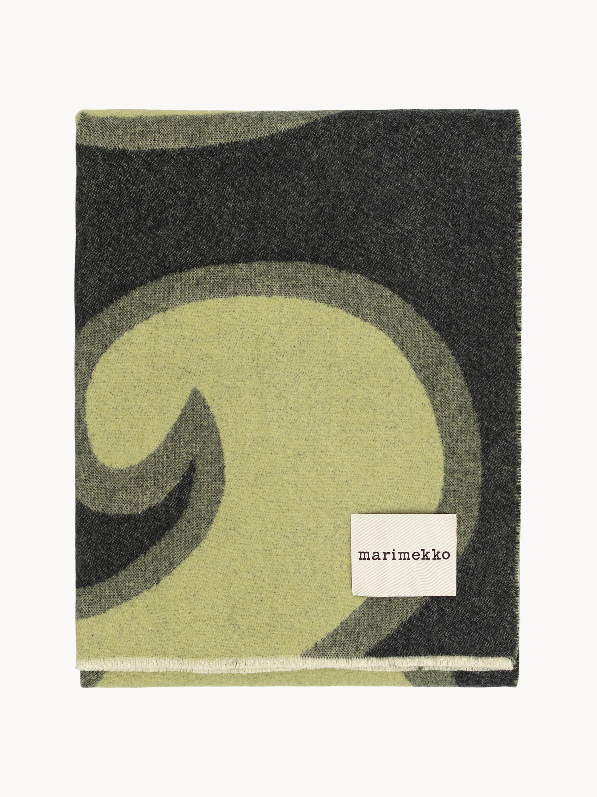 marimekko Jokeri wool blanket, Light green, dark green