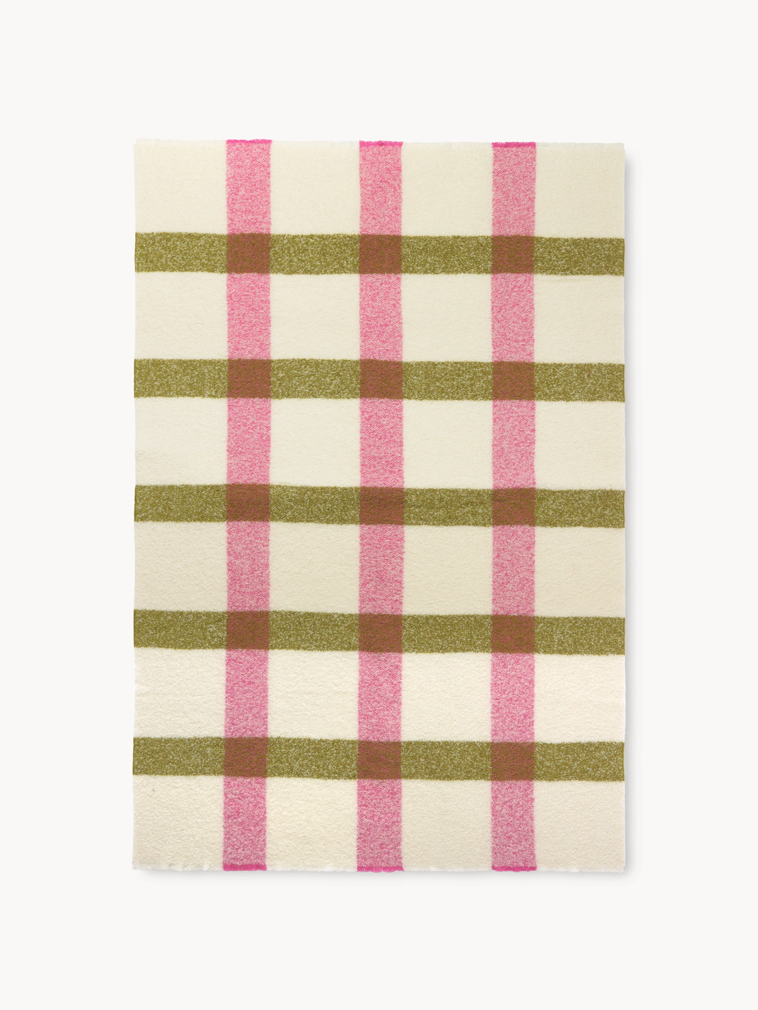 Elvang Wool blanket Lava, Off-white, pink, olive green