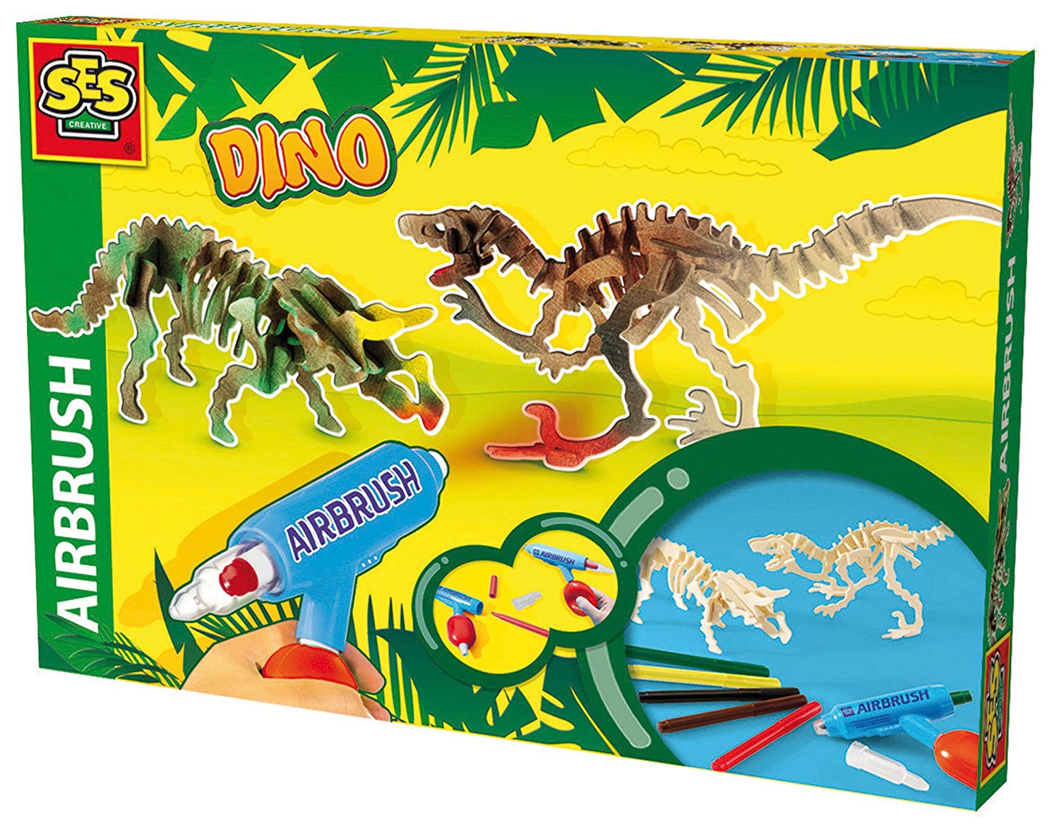 SES Creative Wooden Dinosaurs Airbrush